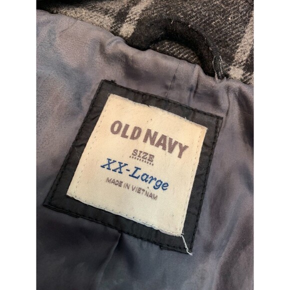 Old Navy Coat Womens 2XL Plaid Wool Blend Peacoat Lined Relaxed Preppy Button Up - Picture 8 of 9